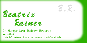 beatrix rainer business card